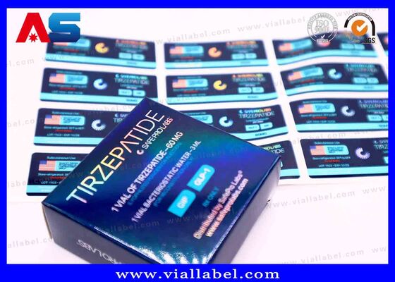 Expédition par express / aérien / maritime / camion / train 3 ml boîte hologramme, 2 ml boîte en papier pour les peptides service de conception gratuit
