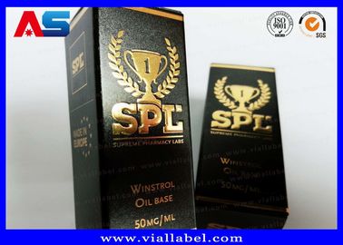 Stockage en carton imprimé 10 ml Fiole Boîtes avec couvercles Gels de musculation Foil d' or Emballage Foil d' or / effet hologramme