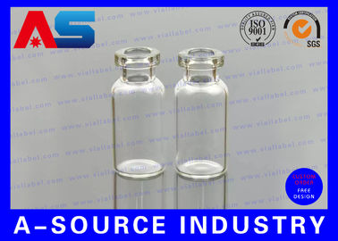 Injection 2 ml - 10 ml Vials en verre clair de petite taille Bouchon en silicone