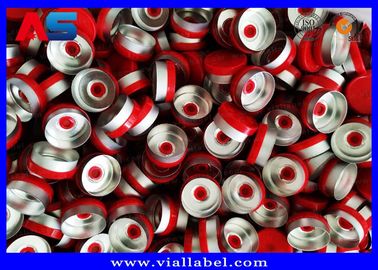 Couvercles de bouteilles en aluminium rouge 20 mm Caps à débrancher chimique pharmaceutique Caps de bouteilles en aluminium acceptés sur mesure