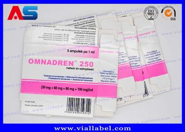 Vernissage de l'insertion décorative de papier de diviseur de boîte de pilule pour la boîte de papier d'emballage des fioles 5ml ampères/2ml
