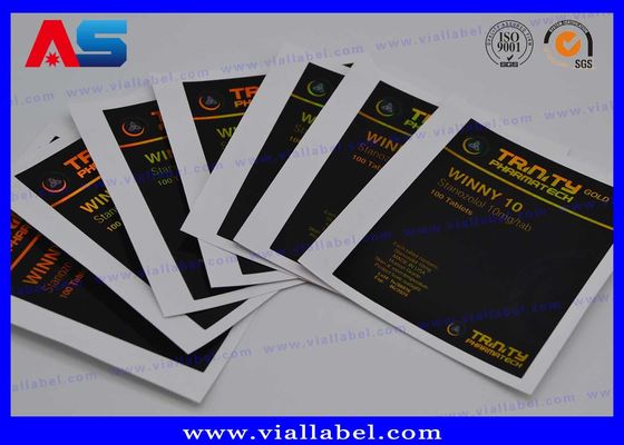 Hologramme laser Prescription CMYK Pilule étiquette de bouteille autocollant pour bouteille / sac