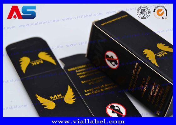 Boîte de rangement personnalisée de 10 ml pour flacons, avec impression recto-verso, finition mate UV, pour l'emballage de produits de musculation/peptides