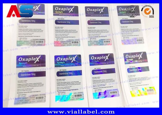 Étiquette holographique pour flacon de 10 ml Peptide injectable Étiquette de flacon d'ordonnance Impression 4C pleine couleur 60 x 25 mm