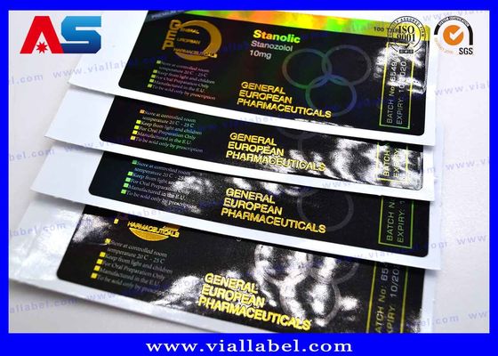 Étiquettes d'impression d'étiquettes adhésives transparentes pour boîtes avec logo personnalisé pour emballage de flacons de pharmacie