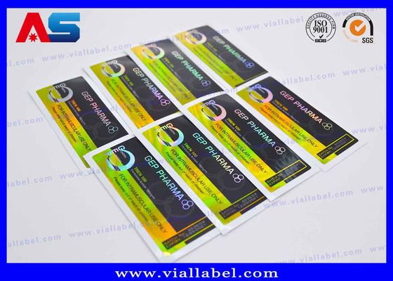 Étiquettes pour flacons de médicaments de 10 ml Étiquettes pour flacons d'huile d'aluminium Hologramme Impression au laser Étiquettes de conception spéciale pour flacons en verre