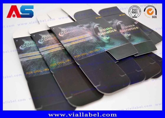 Boîte d'emballage en hologramme pliable pour flacons en verre peptidique 2 ml 10 ml 20 ml 30 ml flacons pour musculation