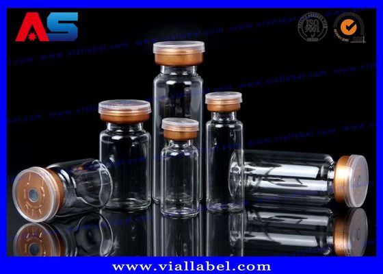 Réactif de laboratoire Bouteille en verre 3 ml avec bouchon et bouchon en plastique 100pcs / lot flacon en verre