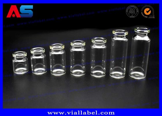 Injection 2 ml - 10 ml Vials en verre clair de petite taille Bouchon en silicone