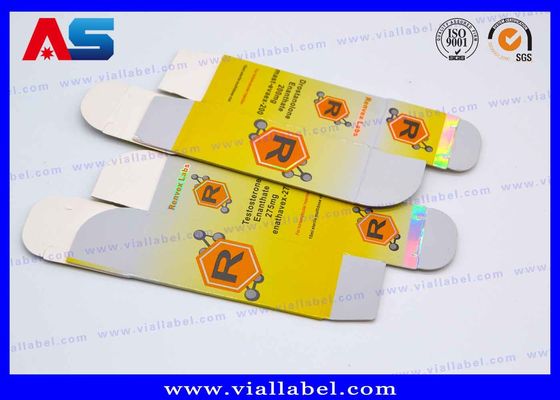 Boîtes de stockage en carton 10 ml Pour les flacons de verre Hologramme Bouteilles de médicaments, boîtes d' emballage pharmaceutique ISO9001