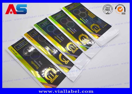 Étiquettes adhésives pour bouteilles pharmaceutiques à hologramme laser pour emballage peptidique de 3 ml / 2 ml avec plateau en plastique