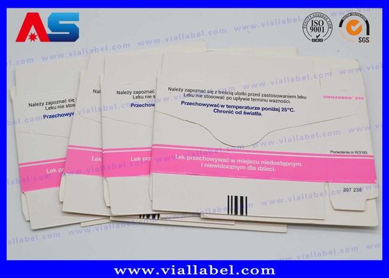 Vernissage de l'insertion décorative de papier de diviseur de boîte de pilule pour la boîte de papier d'emballage des fioles 5ml ampères/2ml
