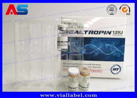 SFDA Vials en verre minuscules stériles 2 - 30 ml avec étiquette en papier pharmaceutique et boîte avec Blister