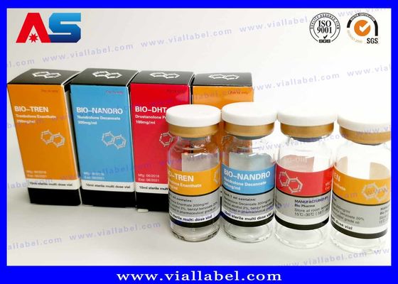 Étiquettes pharmaceutiques pour flacons de musculation Cypionate 25x60mm certifiées ISO pour flacons de 10 ml