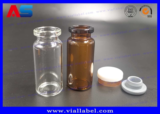 Bouteilles transparentes 10 ml Bouteilles en verre de petite taille 24 mm de largeur 45 mm de hauteur Utilisation pour le test BIO Bouteilles en verre de 2 ml
