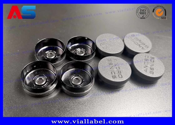 Polypropylène Violets médicaments Bouchons d' ampoules Crimper, Bouchons de bouteilles d' aluminium Joints 32 mm galvanisés noir