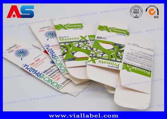 Boîtes brillantes de la fiole 10ml d'Undecanoate de testostérone, fioles en verre de médecine avec l'impression colorée