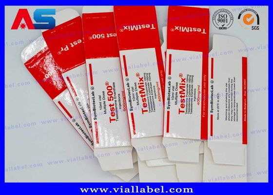 Boîtes de flacons rouges de 10 ml pour huiles Vials Peptide Emballage Taille 3*3*6CM Étiquettes de flacons de 10 ml