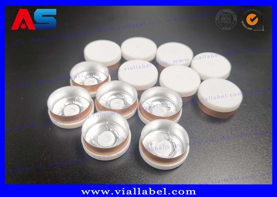les couvercles en aluminium en plastique de 20mm renversent outre du logo fait sur commande gravé par chapeau avec des bouchons de fioles