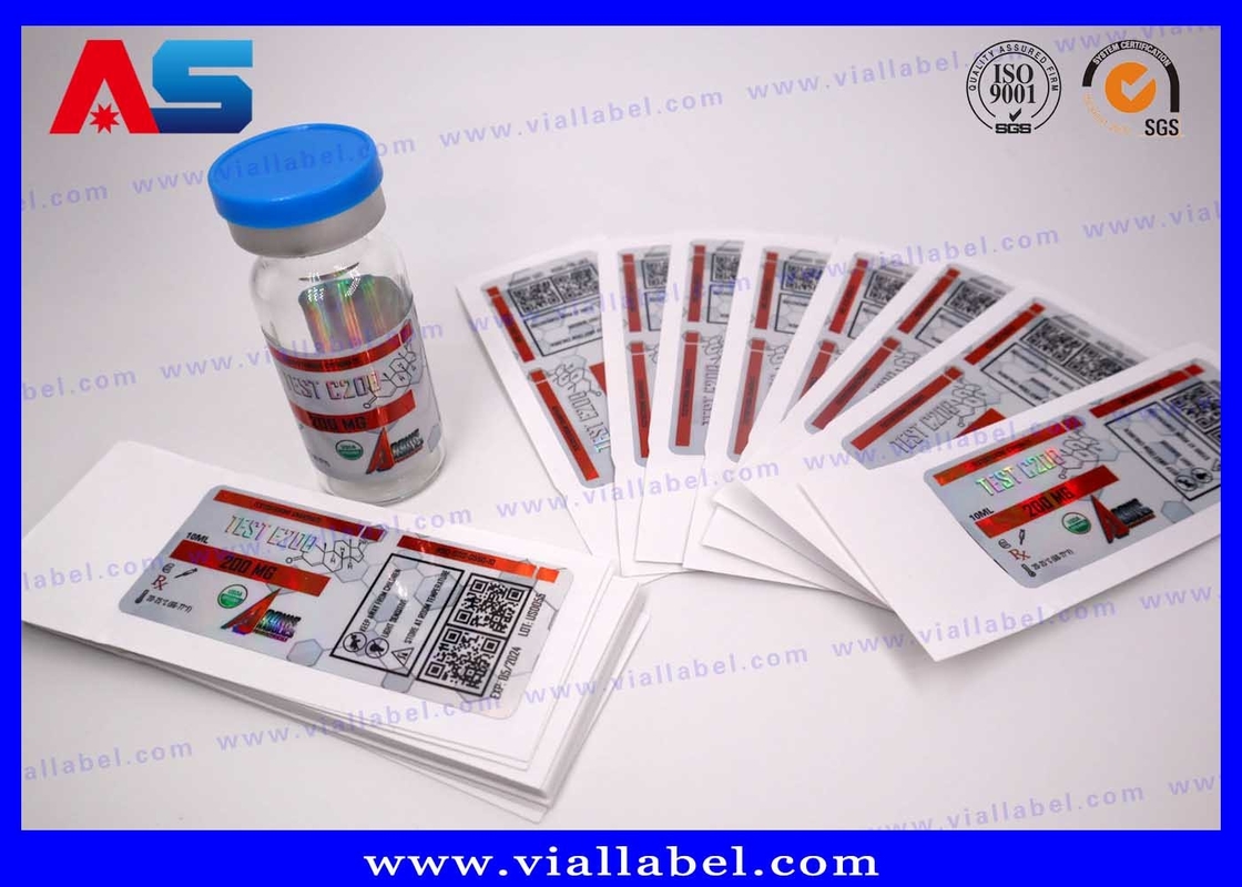 Étiquettes pour flacons de peptide CMYK Pour les médicaments Bouteille en verre Autocollant Impression usine imperméable à l'eau Adhésif fort