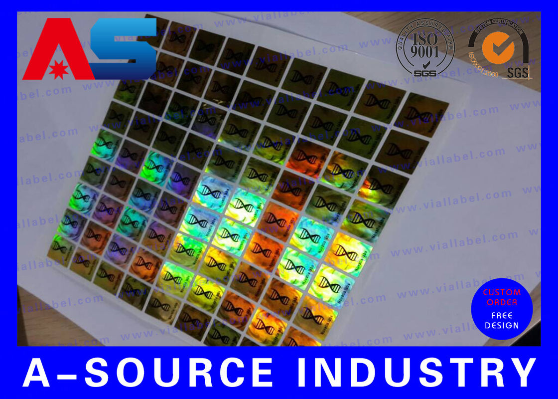 Autocollant holographique 3D PET Autocollants holographiques personnalisés / Autocollants décal personnalisés avec code à gratter