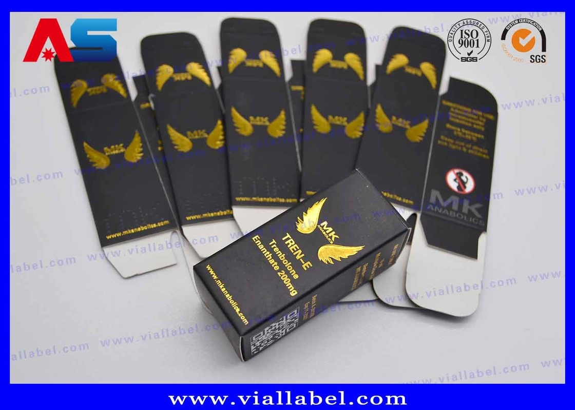 Confectionnement du flacon en papier d' or noir en carton 10 ml 20 ml