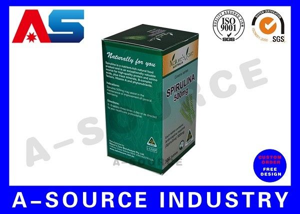 Boîte d'emballage pour capsules Finition brillante Boîte d'emballage pharmaceutique / Boîte en papier médicamenteux pour flacon de pilule
