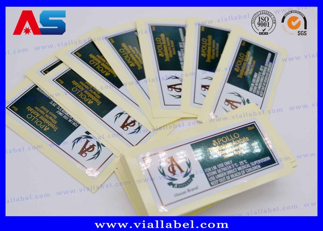 Logo personnalisé Étiquette autocollant du flacon de 10 ml Couleur de feuille d' or Adhésif fort