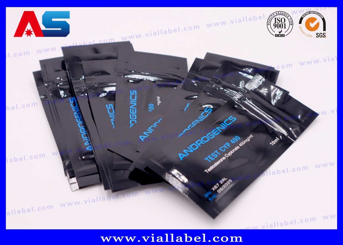 Poche en papier d'aluminium à imprimer en noir Pour le flacon de 10 ml Test androgénique Cyp Bouteille de 10 ml
