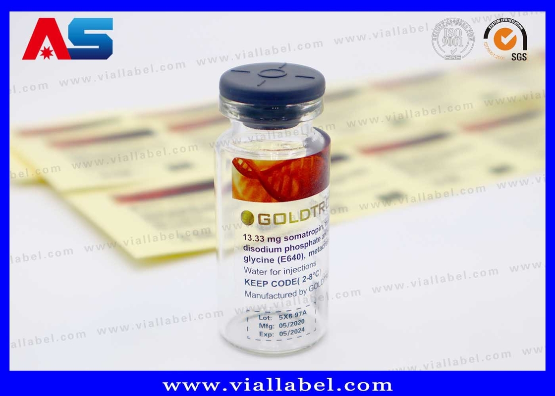 Étiquettes transparentes pour flacons de 10 ml Impression personnalisée fabriquée en Chine Étiquettes transparentes pour flacons de 10 ml