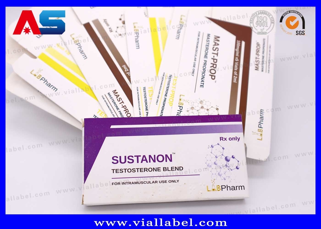 10 ml Vial Boîtes de laboratoire Pharma Fabriqué à partir de 375g de papier de haute qualité Pharmaceutique Conception sur mesure