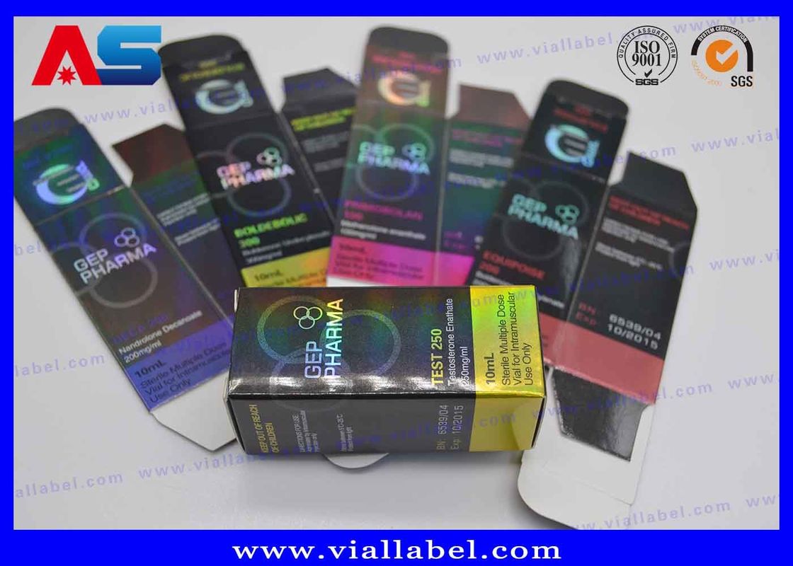 Impression par hologramme laser UV Spot 10 ml Fiole Boîtes et étiquettes 10 ml rouleau d'herbe étiquettes