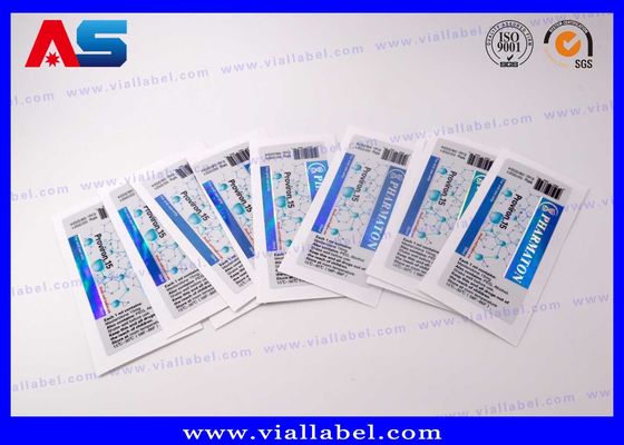 Impression holographique Peptide 10 ml Étiquettes de flacon de conception personnalisée autocollants de bouteille personnalisés