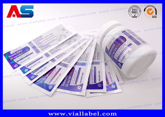 Labels imprimables de bouteille de pilule d'aluminium olographe de laser pour le paquet de pharmacie