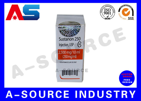 Boîtes personnalisées pour flacons ISO 9001 Pharma 10 ml pour le stockage, impression régulière pour flacons de peptides