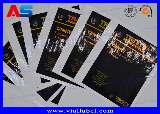 Hologramme laser Prescription CMYK Pilule étiquette de bouteille autocollant pour bouteille / sac