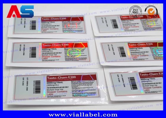 Étiquettes et boîtes brillantes de bouteille de peptide de propionate de finition couleurs faites sur commande pour des fioles pharmaceutiques de peptide